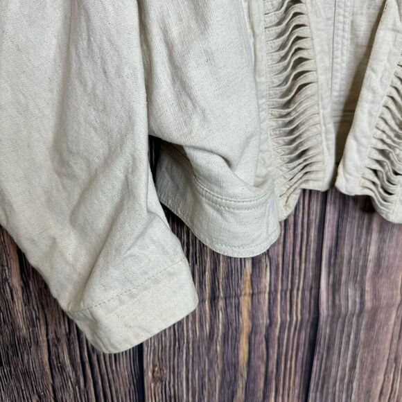 Anthropologie Hei Hei Ladder Linen Cut Out Jacket Size M/L - Picture 7 of 16